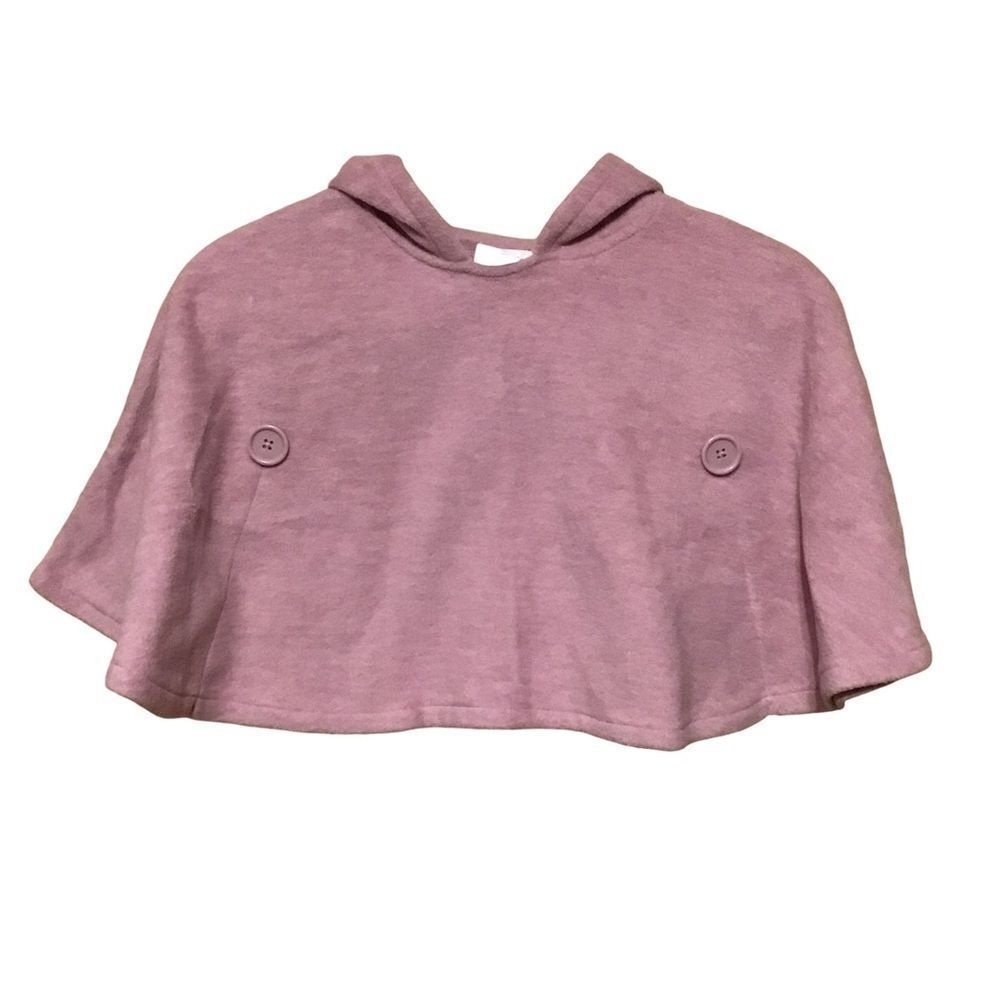 Old Navy Toddler Mauve Fleece‎ Hooded Poncho 3T